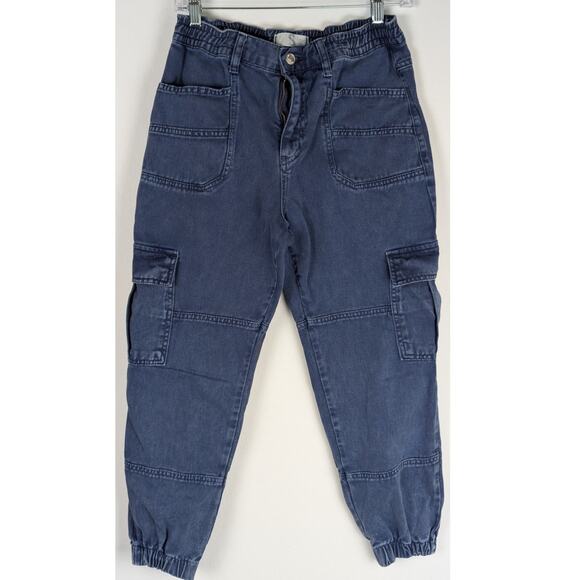 We the Free pants Navy sz S Jogger cargo jeans style W 27-30", inseam 24.5"GUC - Picture 1 of 8